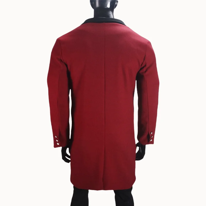 Coat Winter Men's Jackets Warm with Lining Men's Coat  X-Long Double Breasted Trench Multi-Pockets Male Clothing Eu Size M-XXL