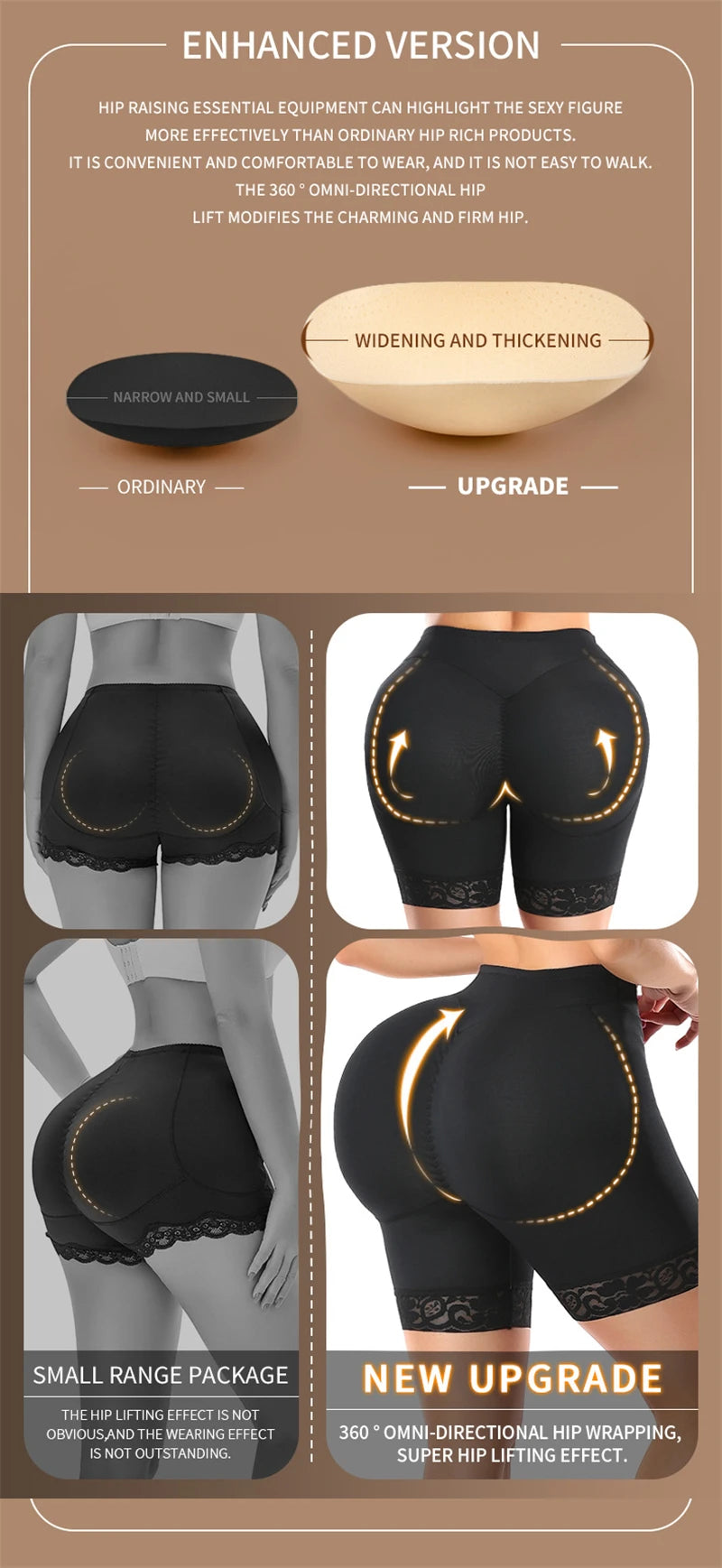 Calcinha modeladora para levantar o bumbum, bumbum falso, modelador de quadril, modelador de cintura, controle da barriga, modelador corporal, fajas