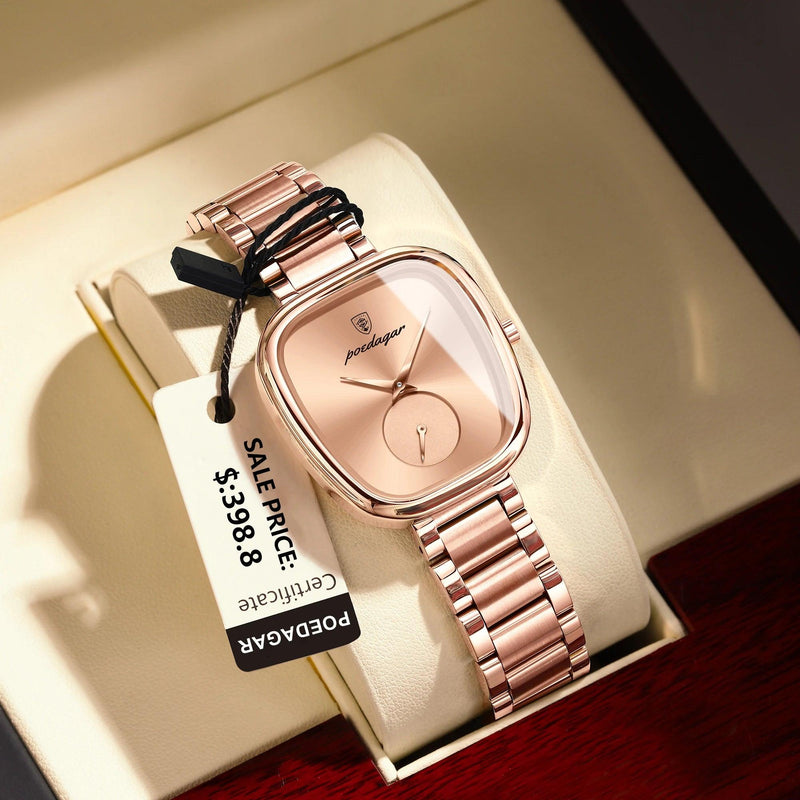 POEDAGAR Luxury Watch for Woman Waterproof Stainless Steel Quartz Ladies Watch High Quality Women's Watches Elegant Female Clock - CRAVO ROSE