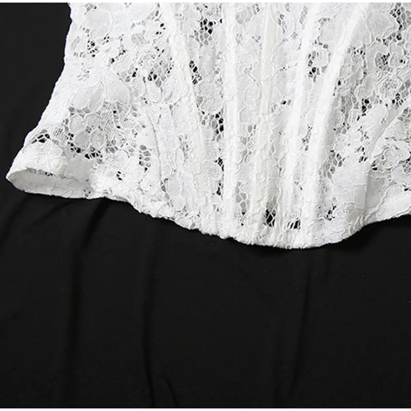 Conjuntos elegantes de renda e cetim com top e saia longa femininos, blusa justa e ombro de fora, robes femininos para festa de verão e noite