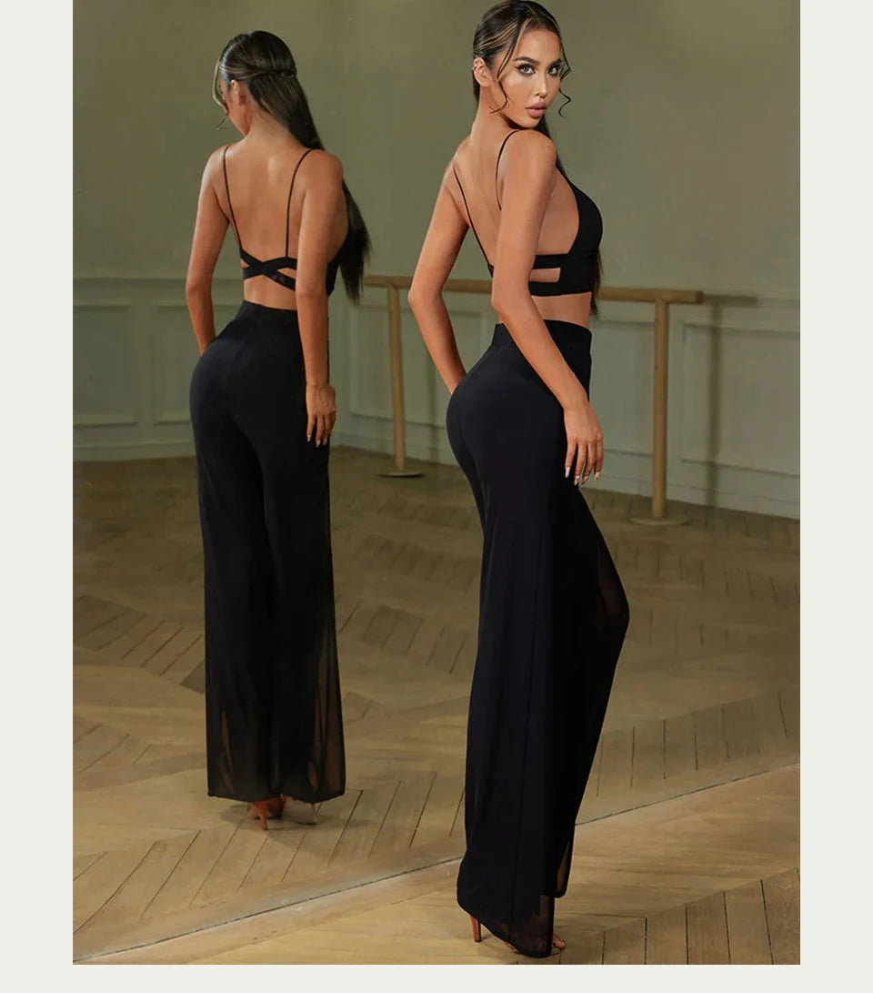 Roupas de dança latina para treinamento, performance, sexy, malha, estampa de leopardo, calças de dança, calças de tiro alto, femininas, roupa de dança, palco moderno