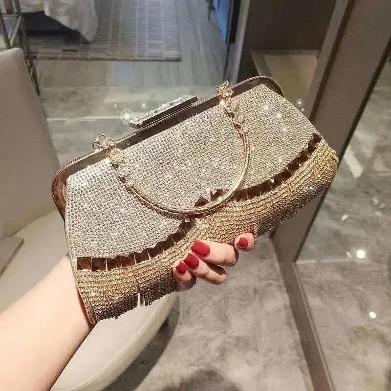 Hand for Wedding Party Banquet Diamond Clutch Bag Ladies Luxury Party Evening Bag Fashion Wedding Bridal Dress Bag - CRAVO ROSE