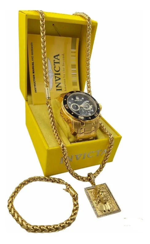 Watch + Kit 7mm Corded + Bracelet + Ping Gold Plated
