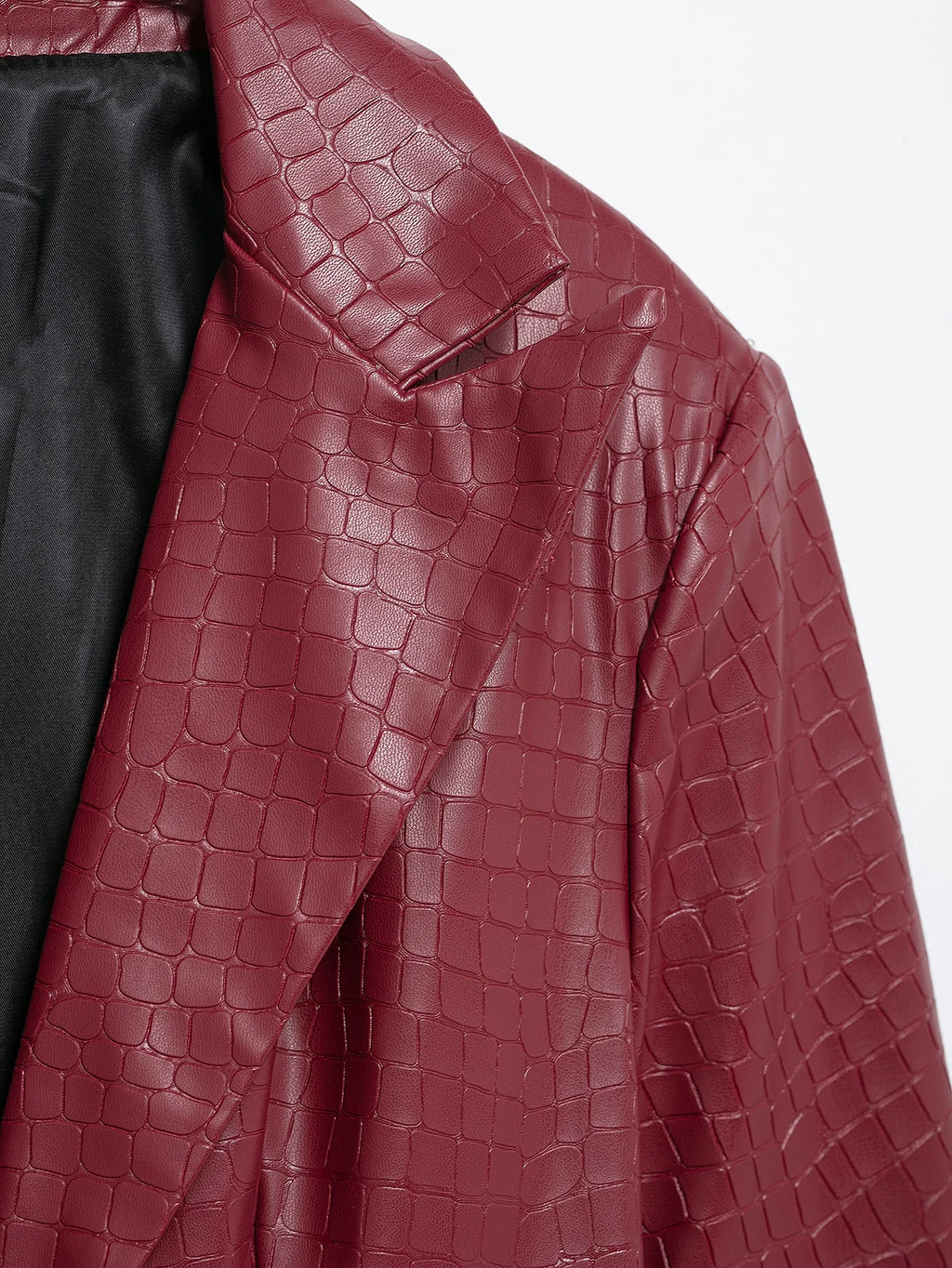 Vestido de festa feminino TRAFZA Sexy Couro Sólido Vermelho Manga Longa Mini Bainha Inverno Noite Clube Vestido