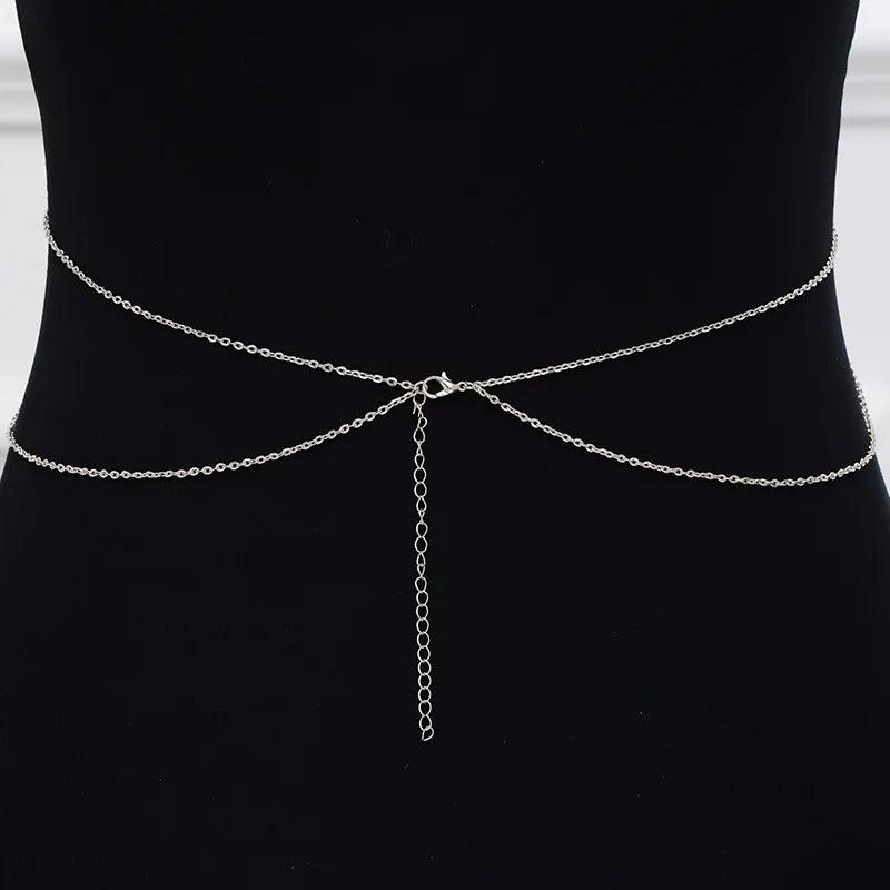 Fashion Trendy Chain Jewelry Accessories Sexy Simple Cross Body Chain Integrated Chain Body chain colar Jewelry Gifts for Her - CRAVO ROSE