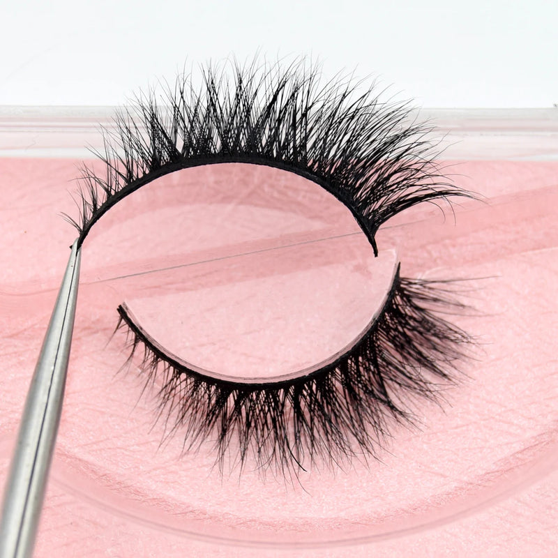 Cílios Visofree Mink Cílios Transparentes Cílios Postiços Transparentes Cílios Postiços Feitos à Mão Cílios Dramáticos Cílios Superiores