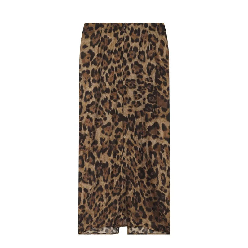Women's Skirt 2026 New Fashion Summer Animal Print Wrap Skirt for Women Casual Chic Personality Ladies Skirt