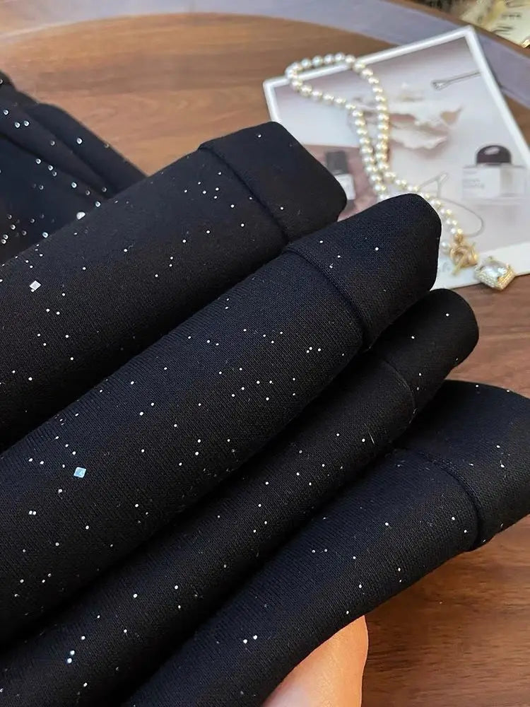Shiny Ice Silk Wide Leg Pants Women Summer New High Waist Straight Casual Sports Long Trousers Children's Matching Pants