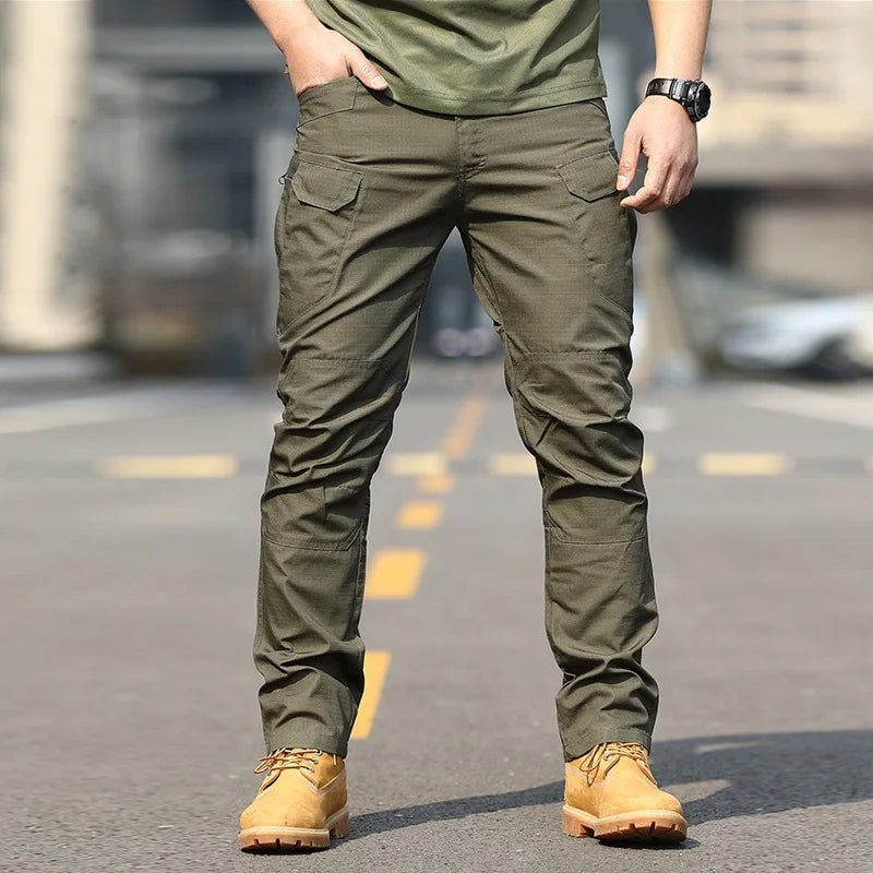 men's special forces camouflage pants Work pants Autumn outdoor multi bag pants Wear resistant IX7 training pants