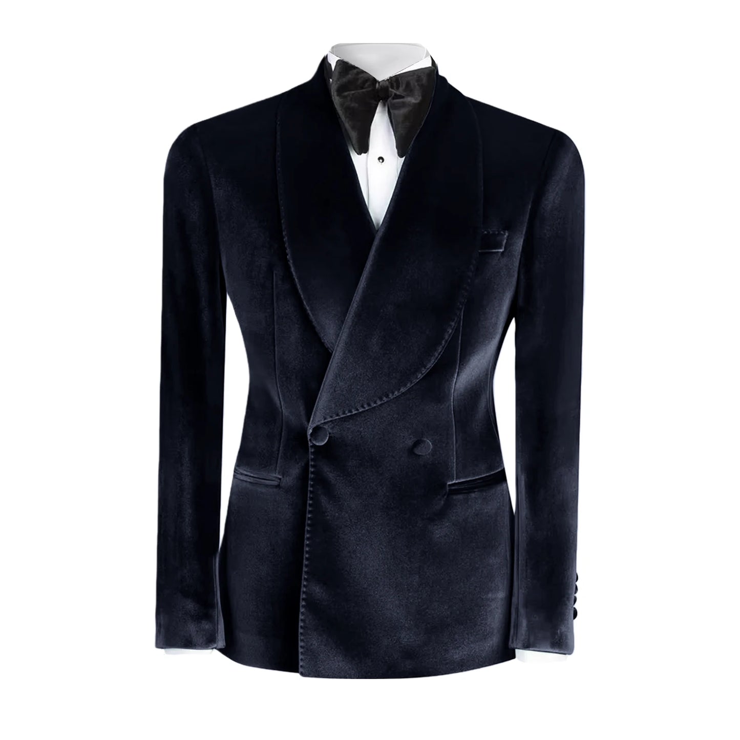 Formal Velvet Men's Suits Blazer Double Breasted Jacket 1 Piece Elegant Slim Fit Male Clothing Wedding Men Business Casual Coats