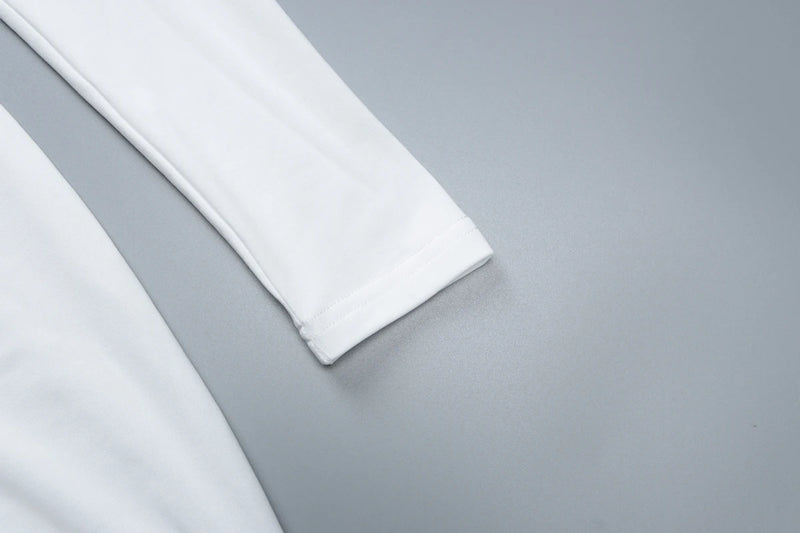 Hawthaw Women 2024 Spring Autumn Sexy Long Sleeve Party Club Hollow Out Bodycon White Long Dress Wholesale Items For Business