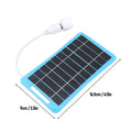Painel solar de 2 W e 5 W com USB à prova d'água para caminhadas ao ar livre e acampamento, bateria portátil, carregador de celular, painel de carregamento de 5 V