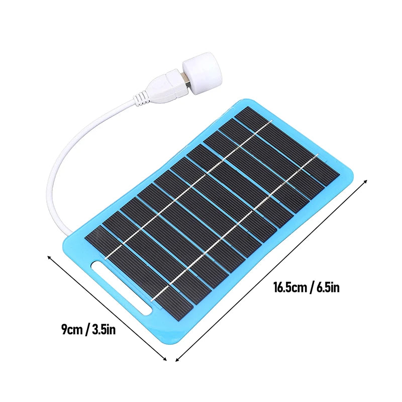 Painel solar de 2 W e 5 W com USB à prova d'água para caminhadas ao ar livre e acampamento, bateria portátil, carregador de celular, painel de carregamento de 5 V