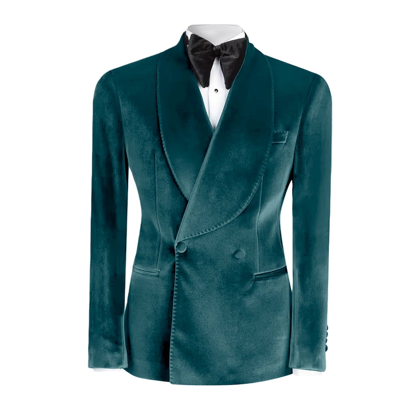 Formal Velvet Men's Suits Blazer Double Breasted Jacket 1 Piece Elegant Slim Fit Male Clothing Wedding Men Business Casual Coats