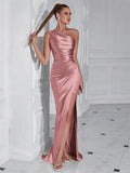 Vestido Formal Feminino Noite Baile Elegante Festa Convidado Do Casamento Celebridade Feminino Cetim Maxi Clube Usar Vestidos De Coquetel