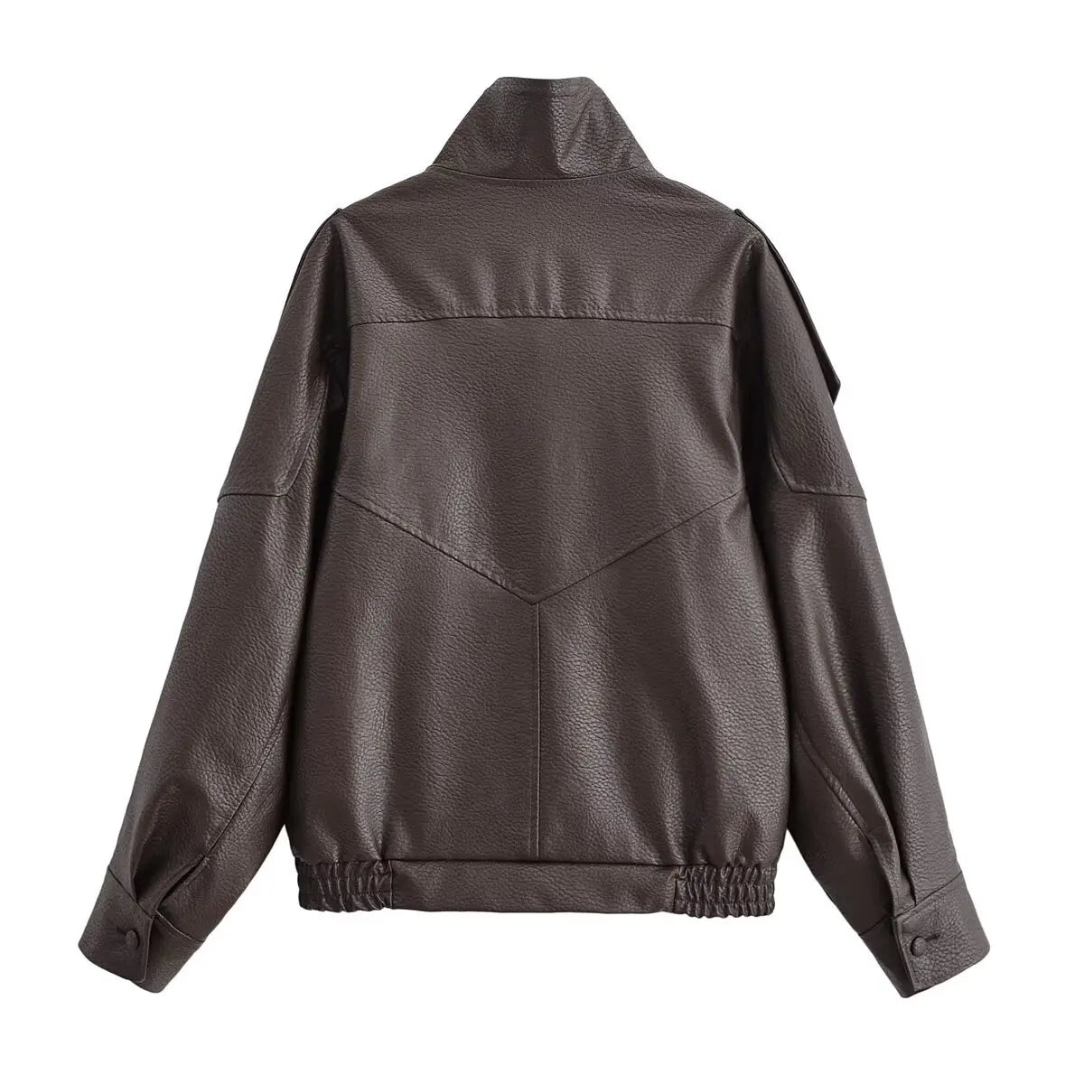 HH Women Autumn Elegant Street Style Coats Woman Asymmetric Button Pocket Long Sleeves Black Loose Zipper Slim Jackets