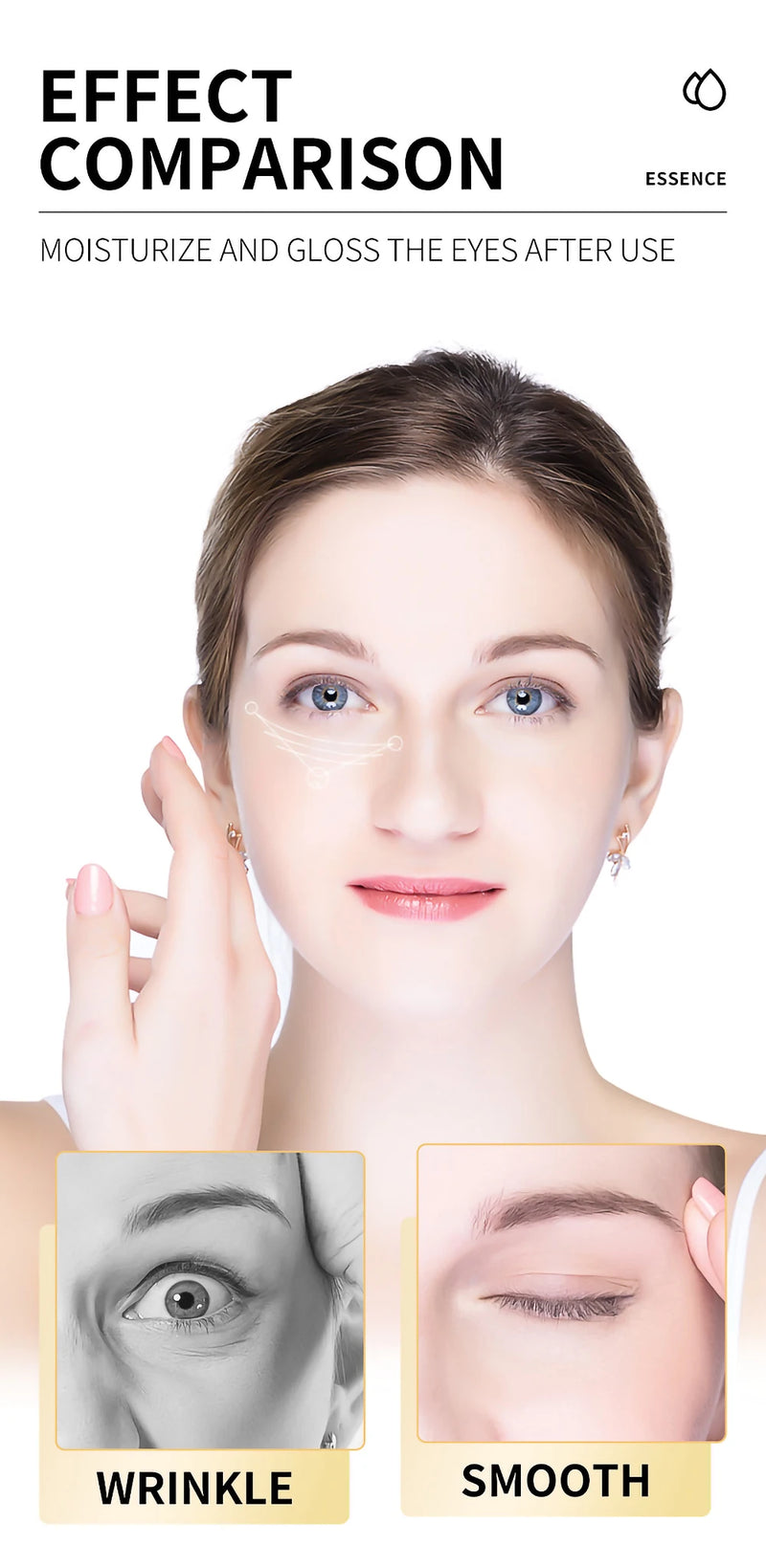 Creme de colágeno para cuidados com a pele, creme de caracol, antienvelhecimento, clareador de pele, creme facial, remove olheiras, remove bolsas, soro para os olhos