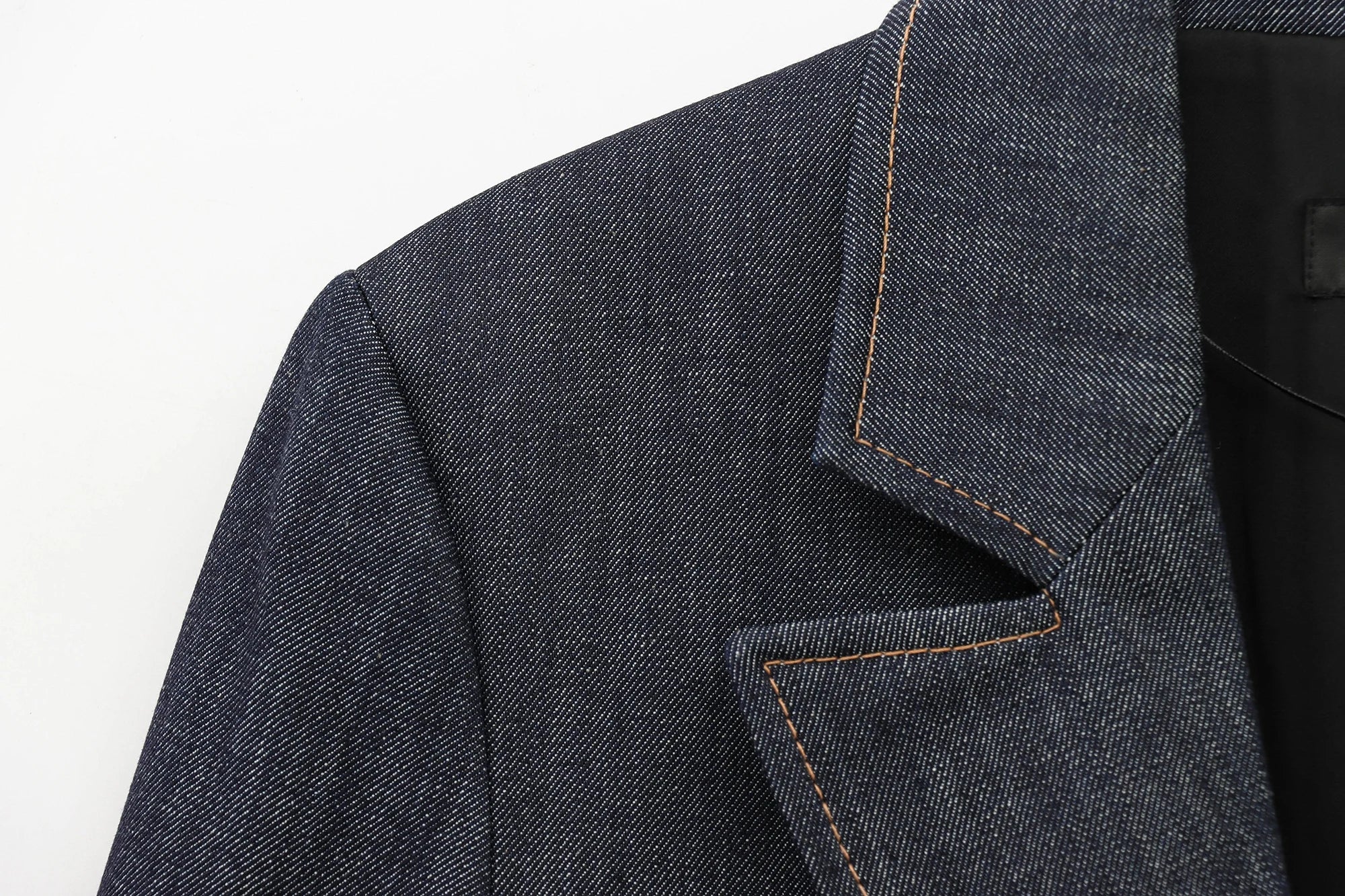 TRAFZA 2025 Conjunto de Blazer e Calça Jeans , Casaco Slim com Gola Redonda + Corpete com Decote em V + Jeans Feminino Vintage de Perna Larga