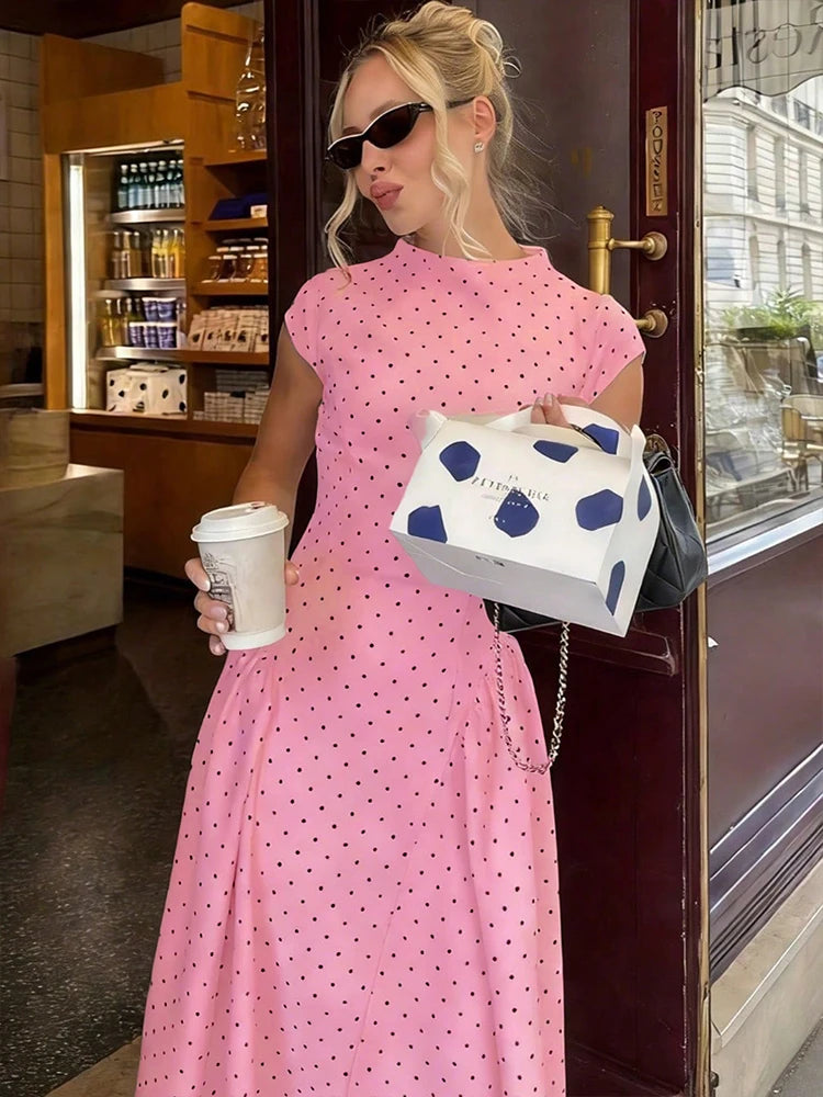 Women New Long Dresses Summer Elegant Upgraded Version Casual Polka Dots Party Dress Graceful Holiday Casual Slim Female Dresses