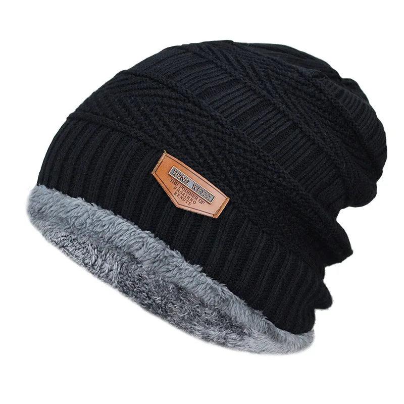 Gorros Homens Chapéu de Inverno Mulheres Chapéus de Malha Para Homens Boné Gorro de Inverno Gorro Grosso Quente Sem Abas De Pele Boné Masculino