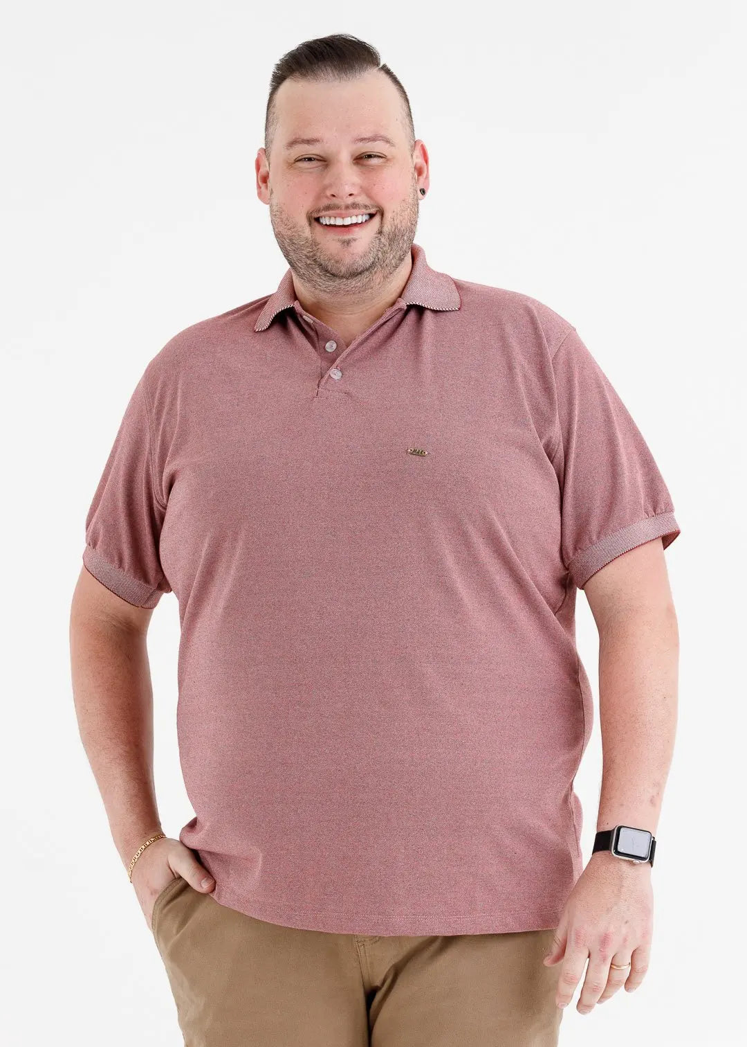Plus Size Mixed Polo Shirt