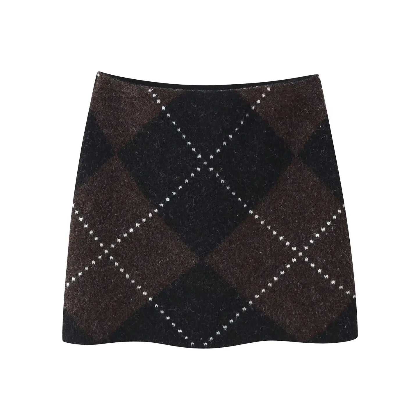 NLZGMSJ Women Knitted Sets 2025 Autumn Winter Wrist Sleeve Slim Plaid Sweater Cardigan Jacket Crop Top Mini Skirt Suits