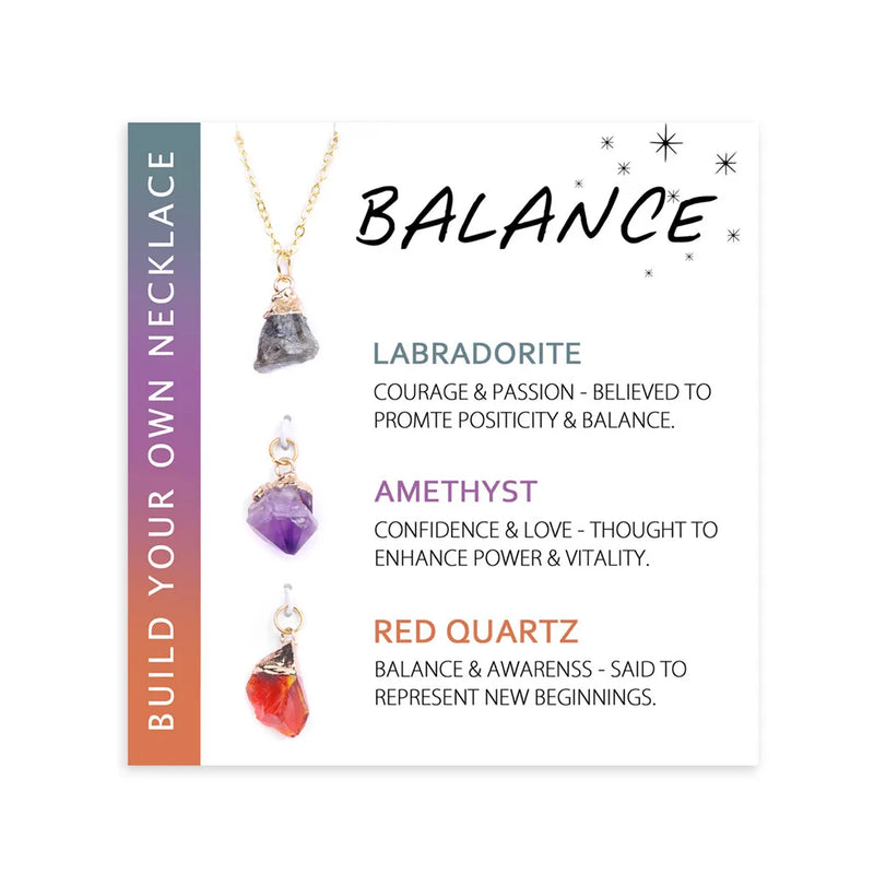 Healing Natural Stone Necklaces With Interchangeable Mineral Quartzs Pendant Necklaces For Women Balance Protection Card Jewelry