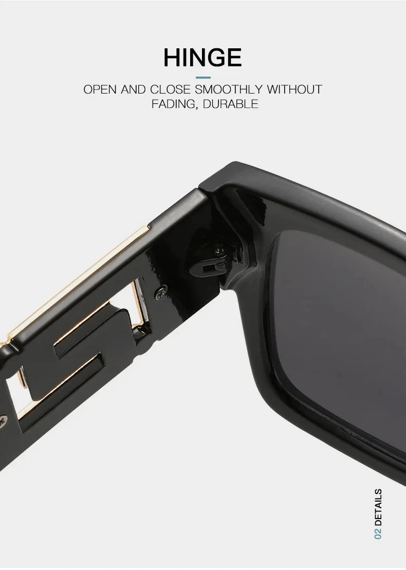 Sunglasses Men Women Vintage Oversize Trendy Square Gradient Shades Sun Glasses 2023 Luxury Brand Design Fashion UV400 Eyewear