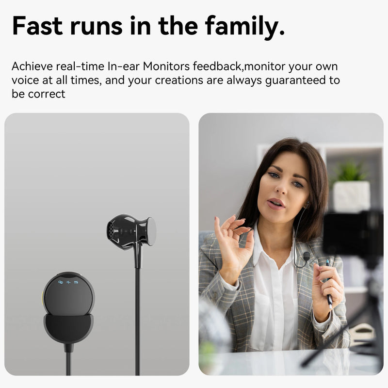 Microfone sem fio 100M para telefone Microfone de lapela magnético profissional com caixa de carregamento Redução de ruído para gravação