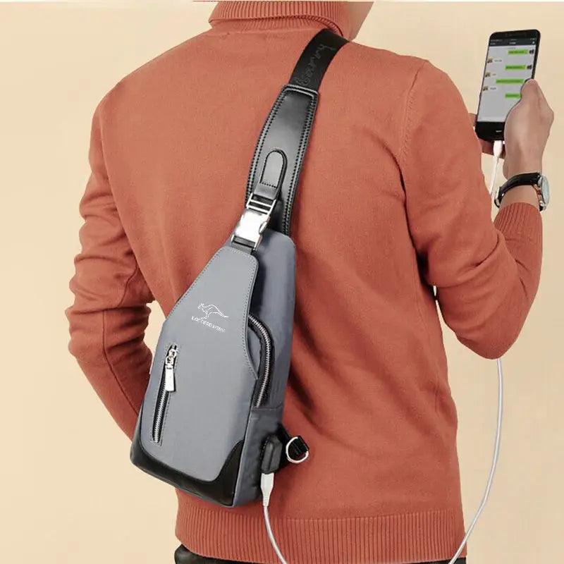 Men's Chest Bag New Fashion Korean Style Casual Sports Water Proof Oxford Chest Crossbody Bags for Men Shoulder Messenger Bag - CRAVO ROSE