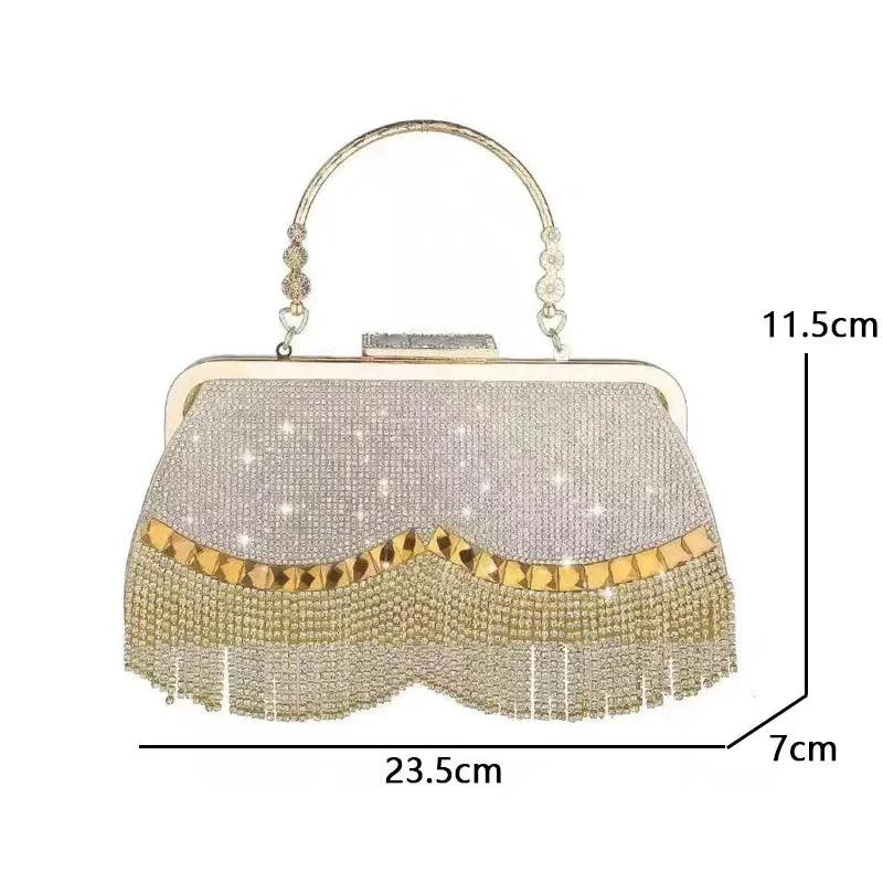 Hand for Wedding Party Banquet Diamond Clutch Bag Ladies Luxury Party Evening Bag Fashion Wedding Bridal Dress Bag - CRAVO ROSE