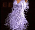 Fashion V-neck Sexy Deep Sleeveless Pencil Dresses Fringed Mid Dress for Women
