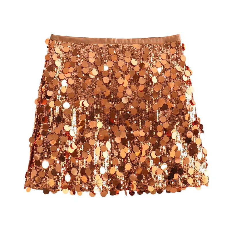 Mini Saias para Mulheres Roupas Moda Roupas Sexy Streetwear Dança Bling Lantejoulas Garotas Gostosas