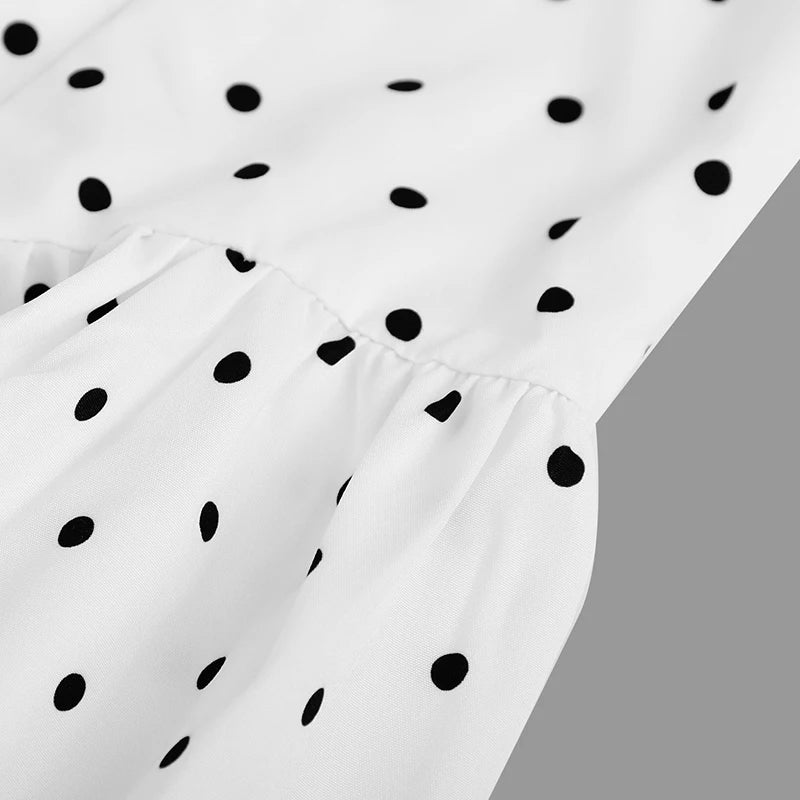 Women New Long Dresses Summer Elegant Upgraded Version Casual Polka Dots Party Dress Graceful Holiday Casual Slim Female Dresses