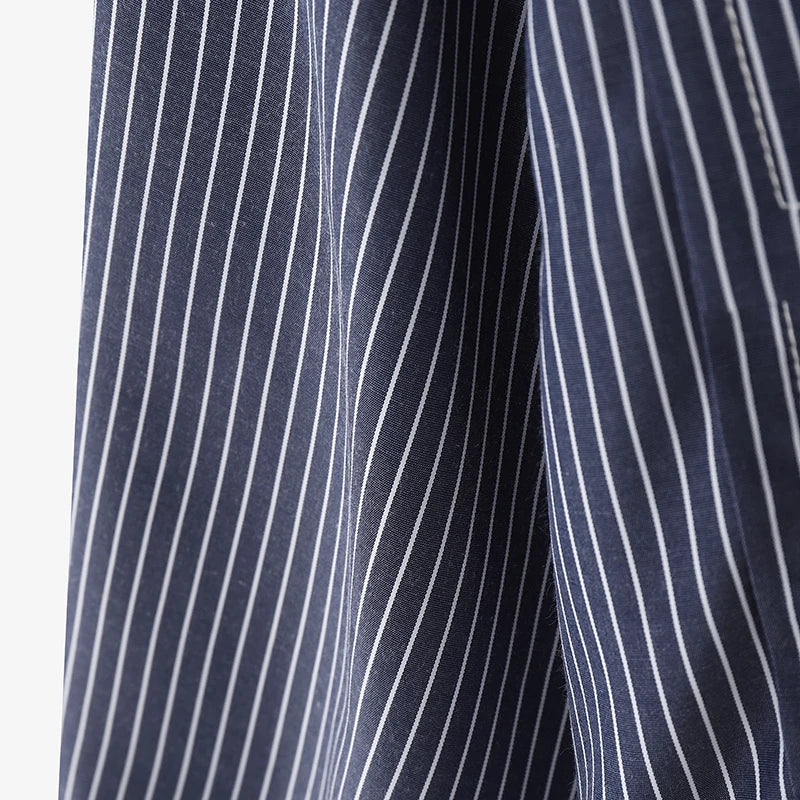 Women Korean Shirts 2025 ZANZEA Autumn Long Sleeve Striped Patchwork Blouse Fashion Tops Tunic Pockets Office Blusas Femininas