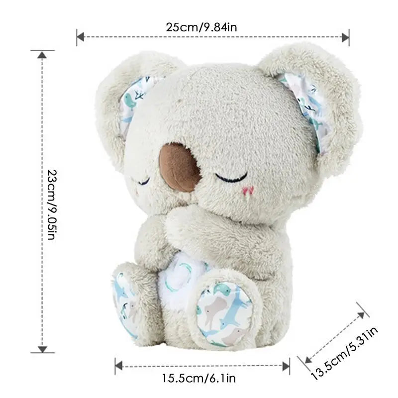 Kawaii Koala Brinquedo de Pelúcia Musical Calmante Bebê Companheiro de Dormir Boneca de Som e Luz Movimento de Respiração Brinquedos de Urso Koala Presentes