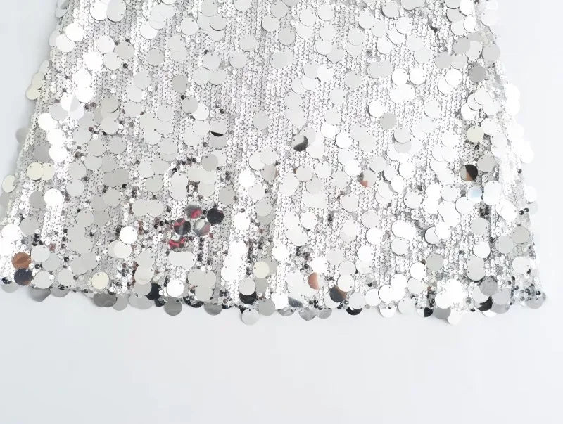 Mini Saias para Mulheres Roupas Moda Roupas Sexy Streetwear Dança Bling Lantejoulas Garotas Gostosas
