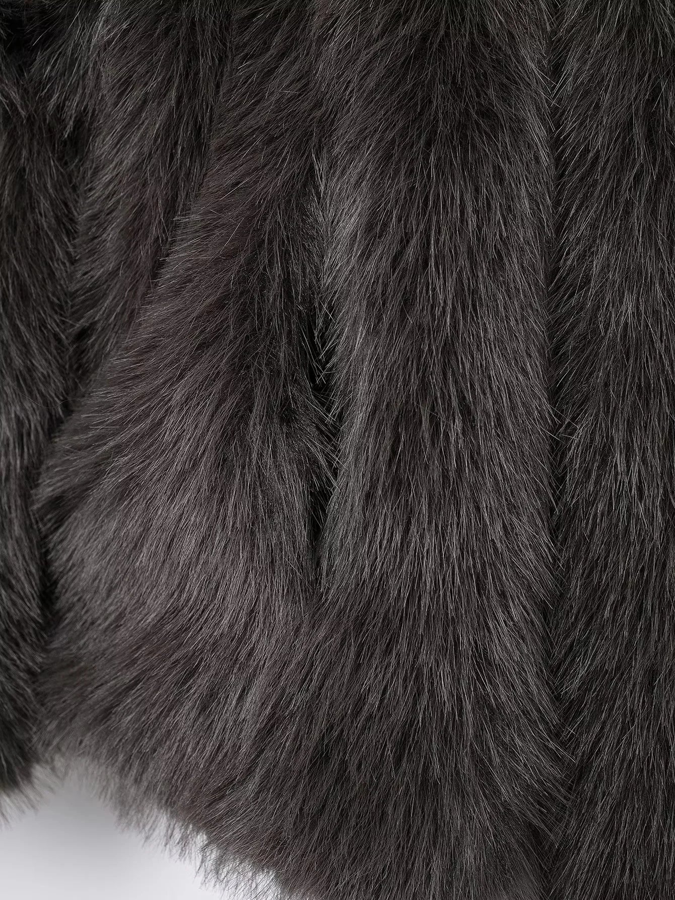 KONDALA 2026 Spring Summer Casual Faux Fur Brown Women Warm Jackets Valentine‘s Day Turn Down Collar Oversized Elegant Coats