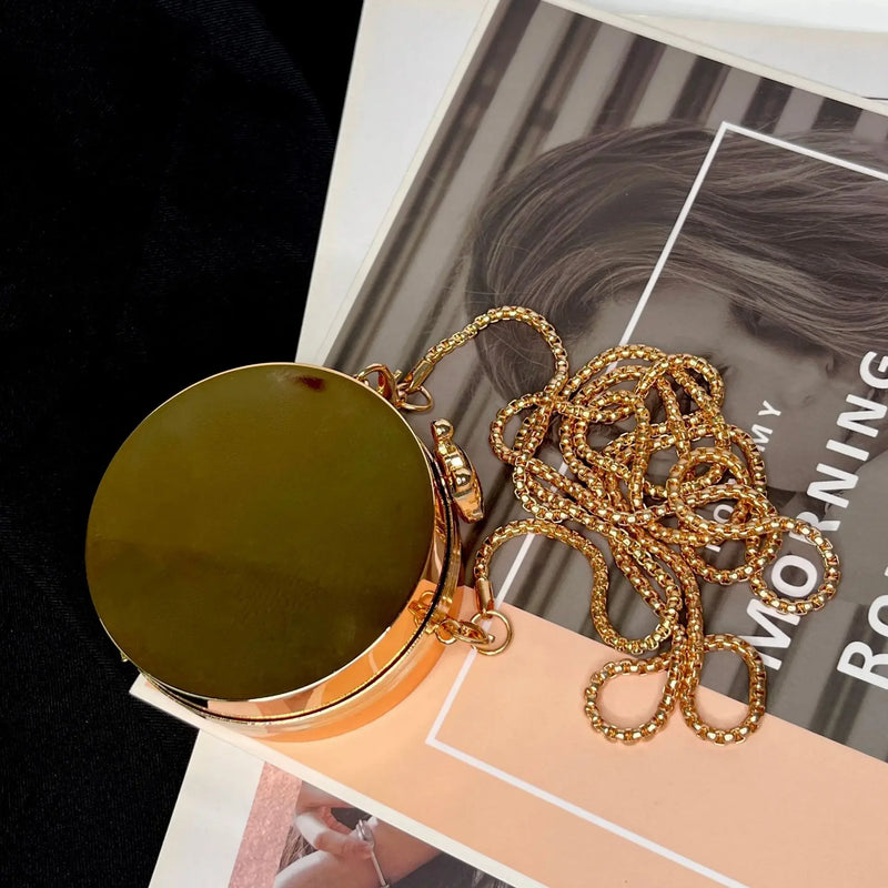 New Mini Acrylic Pancake Bags for Women Fashion Lens Mouth Red Envelope Designer Shoulder Bag Chain Diagonal Cross Accessory Bag