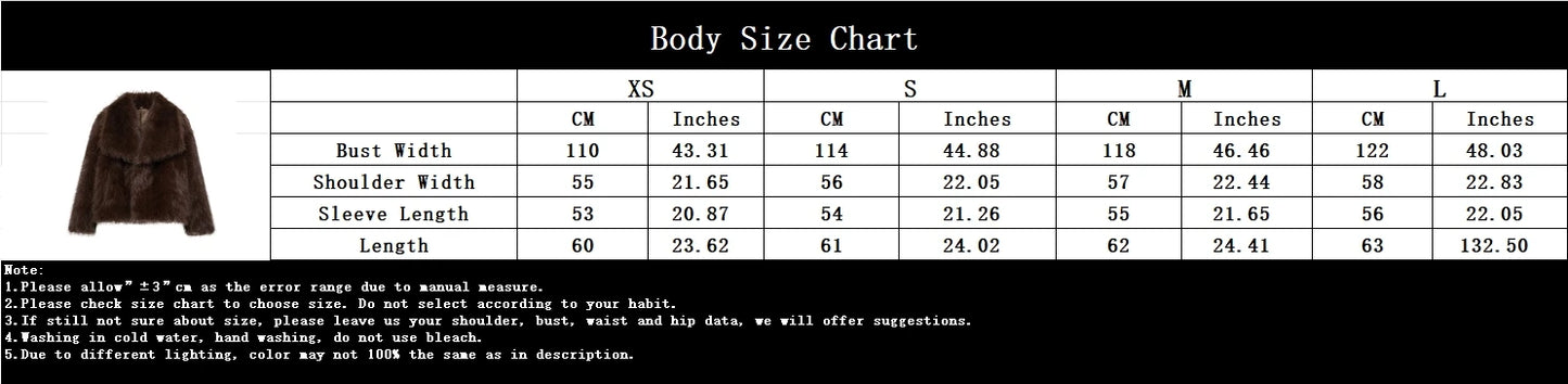 KONDALA 2026 Spring Summer Casual Faux Fur Brown Women Warm Jackets Valentine‘s Day Turn Down Collar Oversized Elegant Coats
