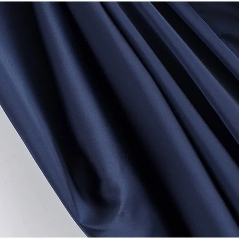 Elegant Satin Halter Backless Maxi Dress Women Loose Pleated O-neck Sleeveless Party Dresses 2026 Summer Lady Chic Holiday Robes