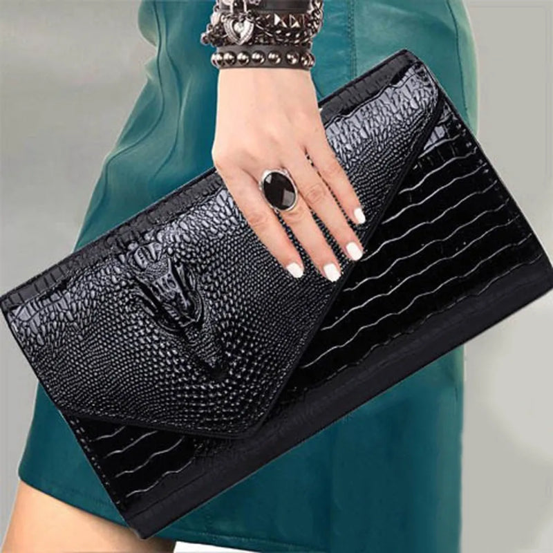 Luxury Crocodile Bags Women Leather Chain Crossbody Bags For Women New Handbags Shoulder Bags Messenger Female Clutch