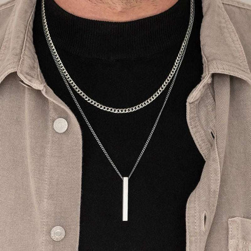 1 Piece Jewelry Men's Necklace with Pendant Chain 1x1 Grumet Female Unisex