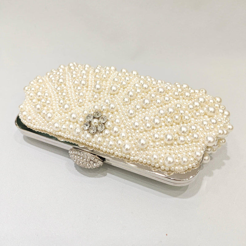 JXL Pearls Tassels Handbag Purse Clutch For Woman Luxury Beaded Evening Dresses Bags - CRAVO ROSE