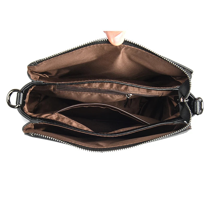 Versatile PU Crossbody Bag for Women Stylish High Quality Brand Design Zipper Solid Color Pattern Casual Daily Use Shoulder Bag