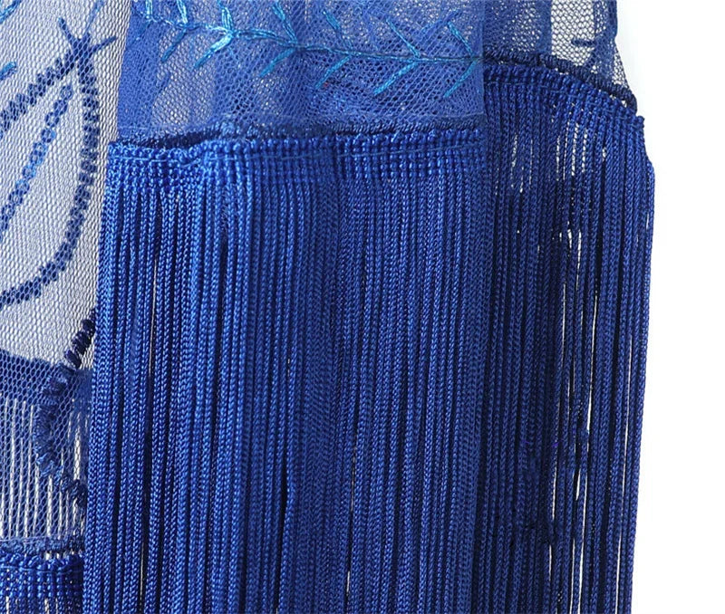 Summer Sequins Tassels Poncho Women Coat Party Outfits Cape Mesh Jacket Ladies Cloak Shawls Casaco Outerwear Wraps Woman Clothes