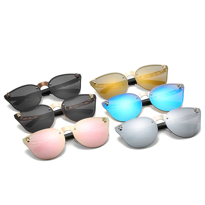 New Gothic Sunglasses Metal Personalized Carved Leg Sunglasses Male Female Same Style Skull Head Sunglasses