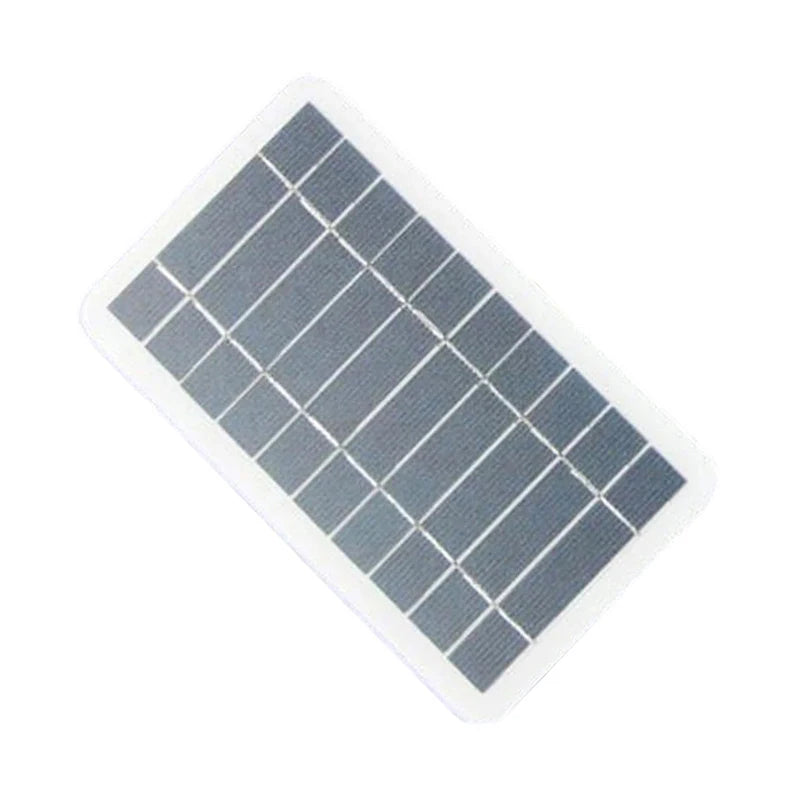 Painel solar de 2 W e 5 W com USB à prova d'água para caminhadas ao ar livre e acampamento, bateria portátil, carregador de celular, painel de carregamento de 5 V