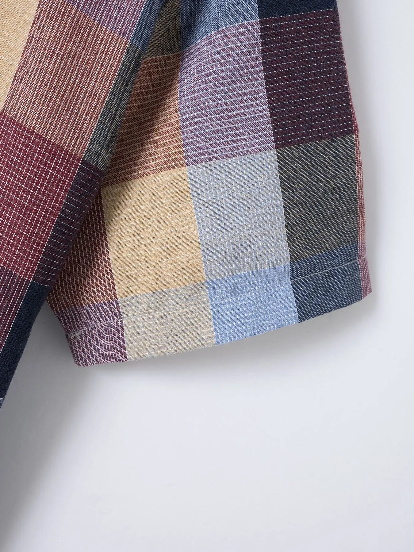 2024 Cross Border Amazon Summer New Plaid Shirt Summer Men's Short Sleeve Lapel Youth Casual Short Sleeve Men's Shirt