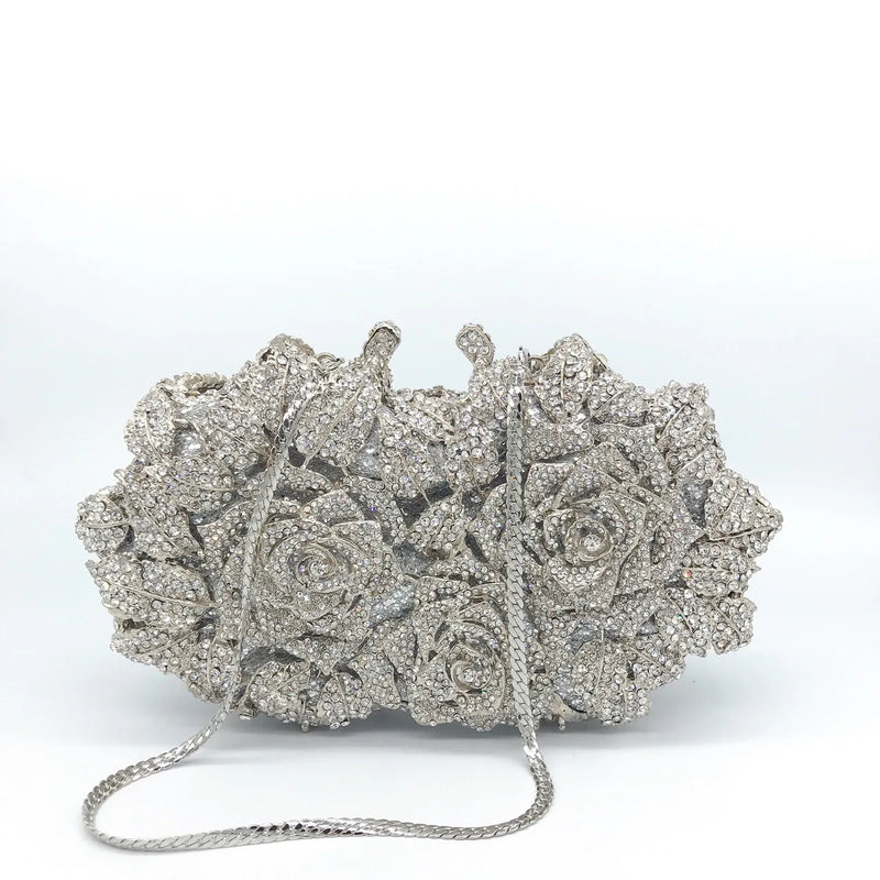 Crystal Wedding Bridal Evening Clutch Purse silvery/Gold Rhinestone Women's Dinner Party Purse Diamond Cocktail Handbags 2025